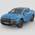 Hyundai Blue Pickup Truck With Modern Design Front Grille Alloy Wheels And Sleek Styling