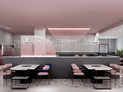 Modern Hot Pot Restaurant 3d model