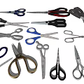 Various Multipurpose Household Scissors With Different Sizes Colors And Everyday Uses