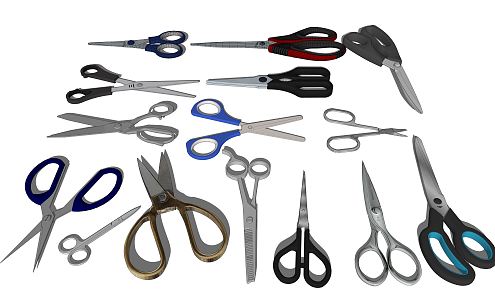 Modern scissors 3d model