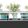 modern platform bus platform 3d model