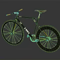 Vintage Style Bicycle With Black Frame Brown Leather Seat Orange Handlebars And Spoked Wheels