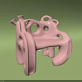 Pink Animal Shaped Children's Single Chair With Fun Round Holes Design