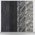 Modern Background Wall With Vertical Striped Stone And Rough Textured Surfaces