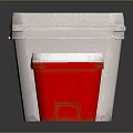 Boulder Hardware Tools Two Coolers With White Red Lids And Secure Latches 3d model