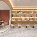 Modern Café Interior Design Featuring Bakery Display Case With Fresh Pastries And Counter