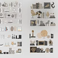 Stylish Modern Decorative Ornament Sets With Sculptures Vases Frames And Ceramic Figurines