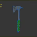 Stainless Steel Axe With Number 29 On Blade And Textured Handle Design For