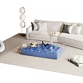 Modern sofa coffee table combination 3d model
