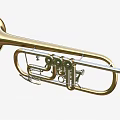 Golden Brass Trumpet Musical Instrument with Shiny Finish for Professional Music Performance