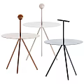 Modern Minimalist Plant Stands With Round Top And Copper White Black Legs