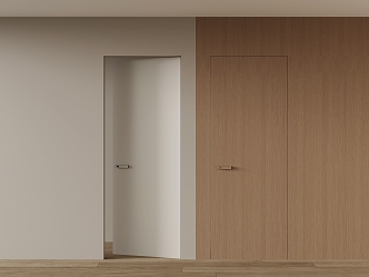 Modern invisible door interior door single door 3d model