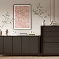 Black Cabinet Whole Cabinet Sideboard Cabinet Balcony Cabinet Locker Entrance Cabinet 3d model