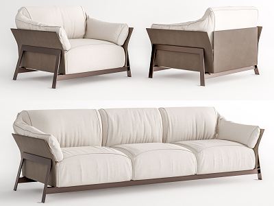 Modern Combination Sofa Multiplayer Sofa Single Sofa model