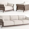 Modern Combination Sofa Multiplayer Sofa Single Sofa 3d model