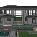 New Chinese Villa 3d model