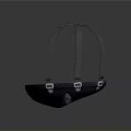 The Helmet Shaped Weapon with Gray Straps Purple Lining and Tactical Design