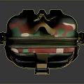 Camouflage Pattern Utility Bag With Metal Buckle And Adjustable Straps For Daily Use