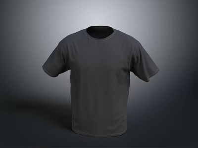 short sleeve black background black shirt clothes clothing 3d model