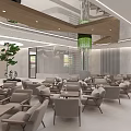 Modern Lounge Area Interior With Light Colored Furniture Wooden Ceiling And Green Plants