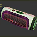JBL Portable Bluetooth Speaker With White And Gray Design And Control Panel Buttons