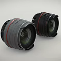 Two High Quality Camera Lenses With Red Accent Rings For Smartphone Digital Photography