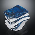 Neatly Stacked Blue Jeans and White T-Shirts for Casual Daily Outfits