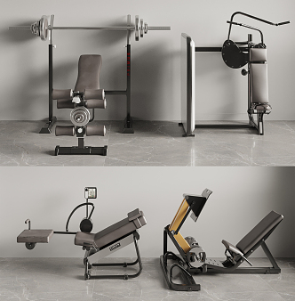 Modern Fitness Equipment 3d model