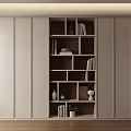 Quiet bookcase combination bookcase 3d model