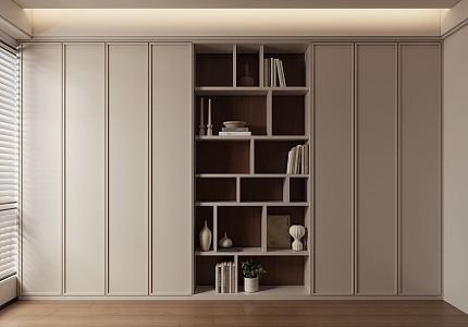 Quiet bookcase combination bookcase 3d model