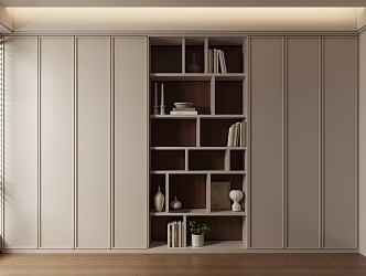 Quiet bookcase combination bookcase 3d model