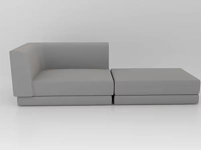 Stylish Gray Sectional Sofa with Modular Design for Modern Living Spaces 3d model