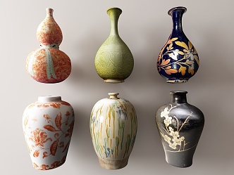 New Chinese-style Ceramic Utensils Ornaments 3d model