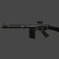 Foldable Automatic Rifle 3d model