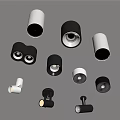 Modern Downlights and Spotlights With Various Black White Styles For Indoor Lighting Fixtures
