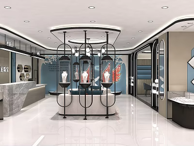 Modern Jewelry Store Jewelry City Chow Tai Fook 3d model
