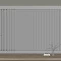Minimalist Interior Window Featuring White Blinds Wooden Windowsill And Simple Decor