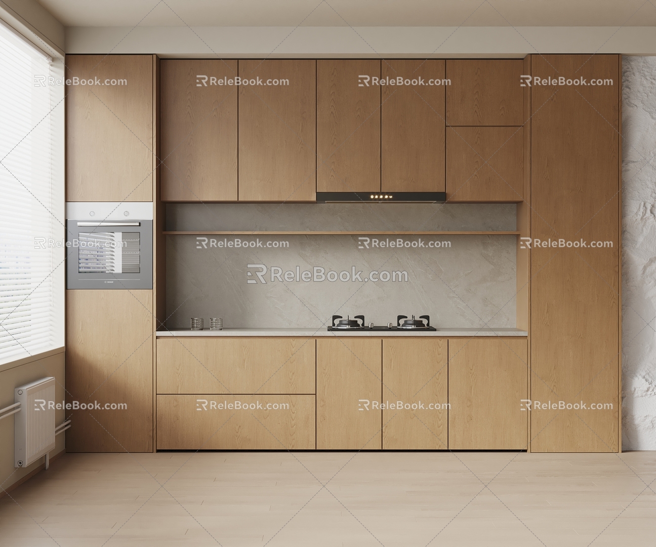 Modern Cabinet Solid Wood Cabinet 3d model