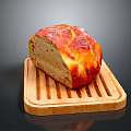 Bread sandwich bread pudding bean paste bread cheese bread big column bar breakfast bread European bread 3d model