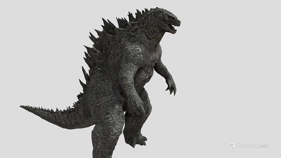Godzilla 3D Model With Spiked Back And Dinosaur Like Appearance 3d model 