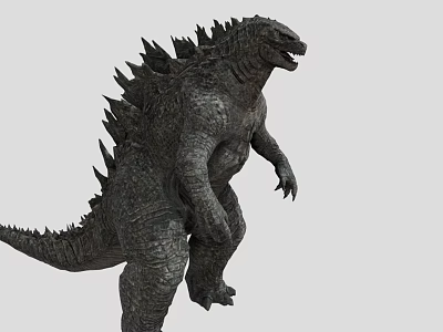 Godzilla 3D Model With Spiked Back And Dinosaur Like Appearance 3d model
