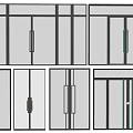Modern Glass Doors With Black Frames Various Designs And Metal Handles