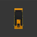 Yellow XCMG K9 Armoured Road Roller With Black Canopy And Multiple Rollers 3d model