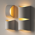 Modern plaster lamp wall lamp 3d model