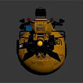 Futuristic Yellow Motorcycle With Black Accents And Modern Sleek Design