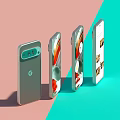 Google Pixel Smartphones Series With Modern Design And Colorful Display Screens