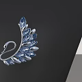 Elegant Swan Shaped Crystal Brooch Jewelry With Decorative Silk Scarf Accessory