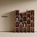 Modern Middle Ancient Decorative Cabinet Decorative Shelf Bookcase 3d model