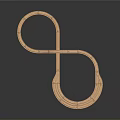 Wooden Figure Eight Toy Track With Smooth Curved Structure And Playful Design