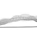 Modern Scenic Bridge Design With Curved Structure And Openwork Mesh Pedestrian Walkway And Flowing Lines